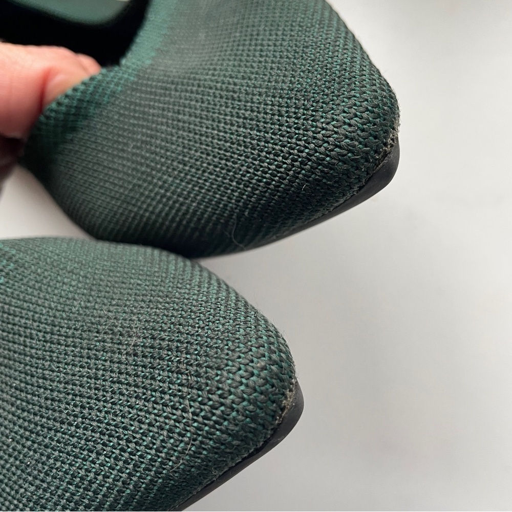 Rothy’s RARE Retired Emerald Green the Point Flats Slip-ons Pointy Toe 11 - Picture 7 of 9
